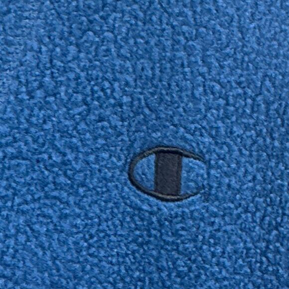 VTG Champion Fleece Vest Mens Sm Blue Full Zip Sporty Athleisure Ski 90s Street - Picture 7 of 12